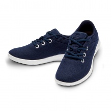 Merinos Sneaker Lace Up Merinowolle dunkelblau/weiss Herren